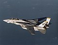 F-14 - высокоплан с крылом переменной стреловидности и двумя килями