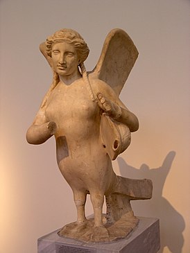 Повреждённая скульптура сирены. Афины, 370 г. до н. э.