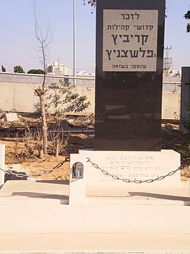 Памятник убитым во время Холокоста евреям Кривичей и Плещениц на мемориальном кладбище в Холоне