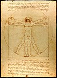 Леонардо да Винчи. Витрувианский человек. 1492