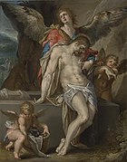Тело Христа, поддерживаемое ангелом. Ок. 1587 г. Холст, масло. Рейксмюсеум, Амстердам