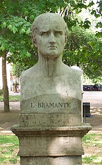 Памятник Браманте в садах Пинчо в Риме