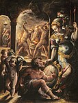 Минерва в кузнице Вулкана. 1570-е гг. Медь, масло. Национальная галерея Шотландии, Эдинбург