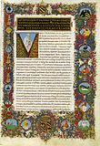Страница иллюминированного манускрипта «Sermones in canticorum». Ватиканская библиотека
