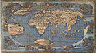 «Овальная карта мира». 1508. Раскрашенная гравюра на меди. Морской музей, Гринвич