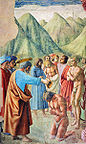 X=Il battesimo dei neofiti, Masaccio