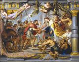 П. П. Рубенс. Встреча Авраама с Мелхиседеком. Ок. 1625. Дерево, масло. Национальная галерея искусства, Вашингтон, США