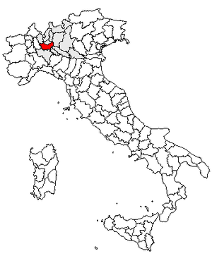 Провинция Милан на карте