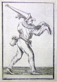 Пульчинелла, французская гравюра XVII в.
