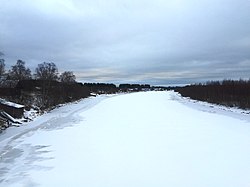 Вид с автомобильного моста.