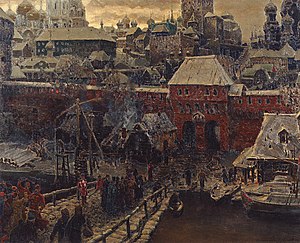 Москворецкие ворота на картине А. М. Васнецова