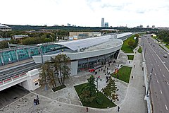 Платформа Лужники, построенная в стиле стадиона