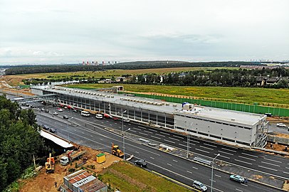 Строительство станции метро «Прокшино» в августе 2018 года