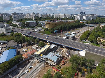 Строительство платформы под Севастопольским проспектом, август 2016 года