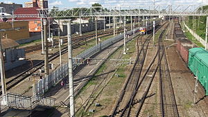Платформы Орехово-Зуево Большого кольца МЖД, вид с пешеходного моста