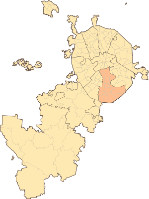 Южный административный округ (ЮАО) на карте