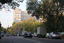 Улица Генерала Глаголева. Вид от перекрестка с проспектом Маршала Жукова на север.