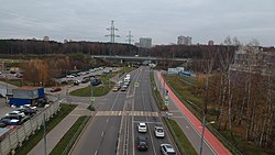 Один из участков Путиловского шоссе. Московская область