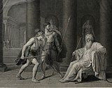 Смерть консула Папириуса. По картине Ф. Ф. фон Хетча. 1790-е гг. Офорт