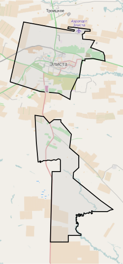 Элистинский городской округ на карте