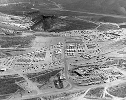 Построенный городок на ядерном полигоне в Неваде.