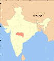 Видарбха на карте Индии