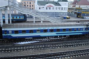 Вагон поезда на станции Хабаровск I