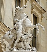 Одна из парных скульптур в Лувре. 1743-1745. Мрамор