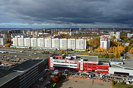 Вид на Горки-1 с высоты жилого комплекса «Олимп» (октябрь 2018)