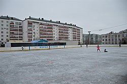 Хоккейная коробка в микрорайоне 9А, Горки-3 (ноябрь 2018)