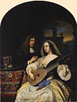Портрет Франциска Сильвия де ле Боэ и его жены. 1672. Дерево, масло. Галерея старых мастеров, Дрезден