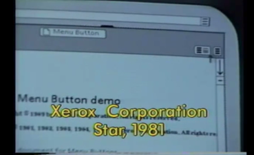 «Гамбургер» на Xerox Star, 1981