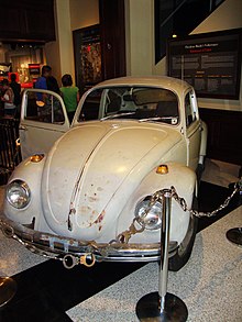 Ted Bundy’s 1968 Volkswagen Beetle, where he committed many of his crimes. Vehicle on display at the now-defunct National Museum of Crime & Punishment