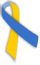 Blue and yellow ribbon