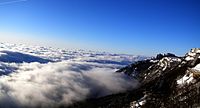 Вид на облака с Ай-Петри зимой. Январь 2008 г.