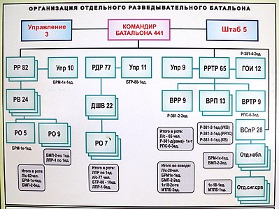 Организационно-штатная структура отдельного разведывательного батальона ВC Республики Казахстан