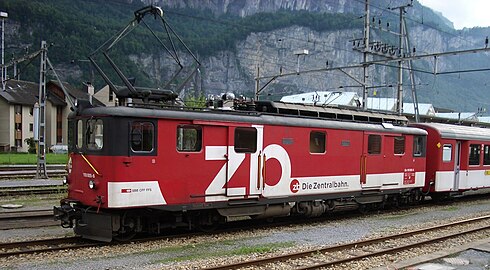 Локомотив железнодорожной компании Zentralbahn[en] в Майрингене (2006)