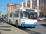 Троллейбус БТЗ-52761Т № 1038 на остановке «Чайная фабрика» в Зелёной Роще