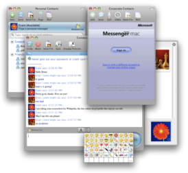 Скриншот программы Microsoft Messenger for Mac