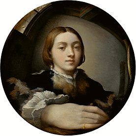 «Автопортрет в выпуклом зеркале». Пармиджанино, ок. 1523–1524