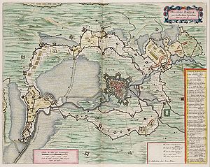 Карта осады Бреды, составленная Амброзио Спинолой.