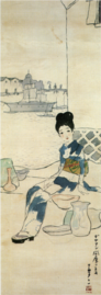 Юмэдзи Такэхиса Продавщица стекла летом (1914)