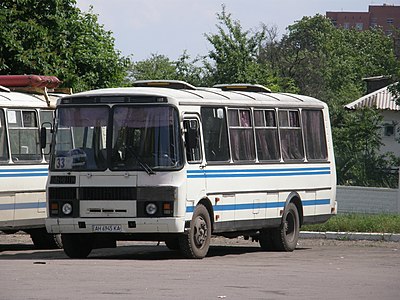 Автобус в Будённовском районе Донецка
