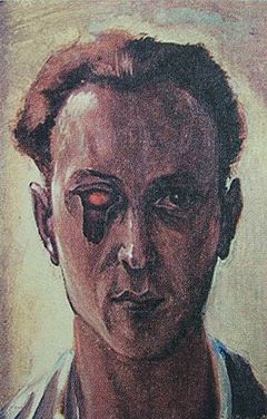 Автопортрет с вырванным глазом (1931)