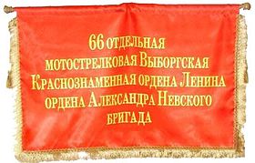 Условное знамя 66-й ОМСБР, используемое ветеранами части на встречах