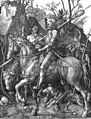 Дюрер, «Рыцарь, Дьявол и смерть», 1513