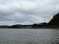 Село Верхняя Эконь, вид с акватории Амура.