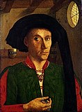 Портрет Эдварда Гримстона, дипломата на службе Генриха VI, короля Англии. 1446. Дерево, масло. Национальная галерея, Лондон