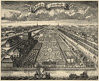 Летний сад в 1716 году.