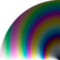 Это компьютерное изображение показывает цвета, отражённые тонкой плёнкой воды, освещённой неполяризованным белым светом.